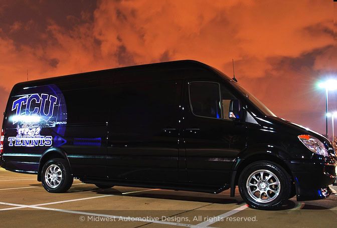 Midwest Automotive Designs Mercedes-Benz Athletics Sprinter luxury team transportation van
