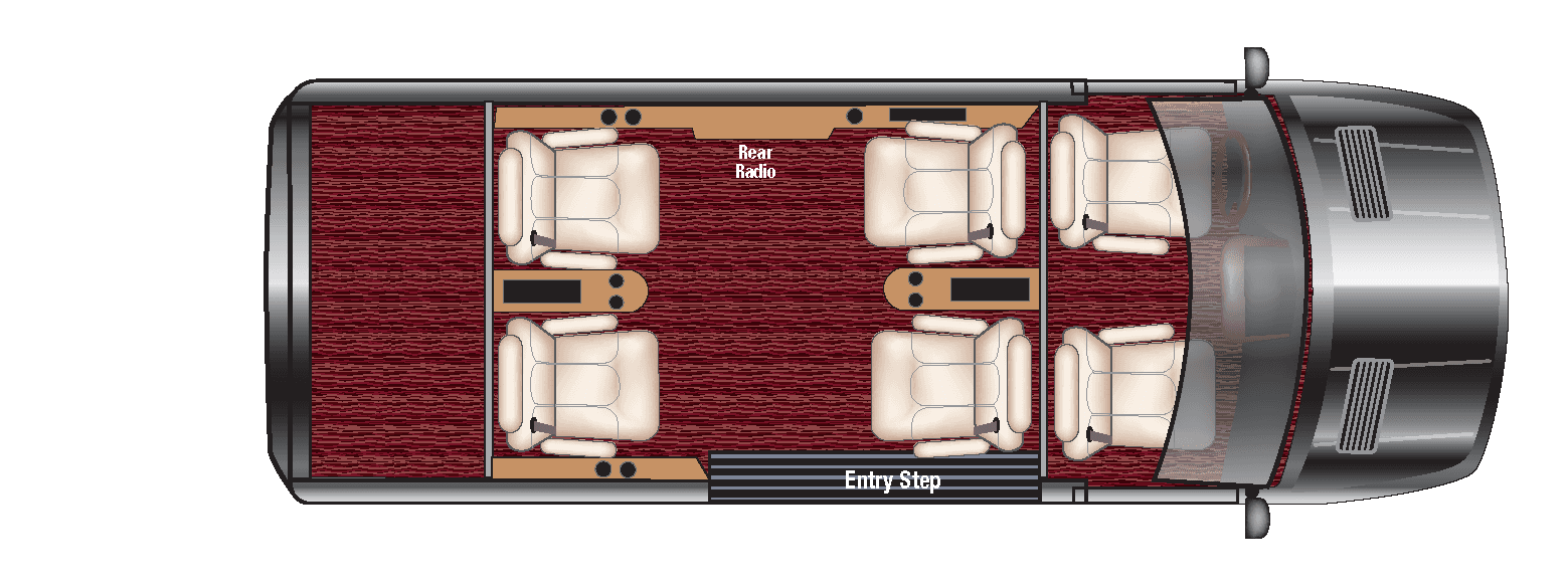 Mercedes Business Class Metro floorplan diagram — Midwest Automotive Designs