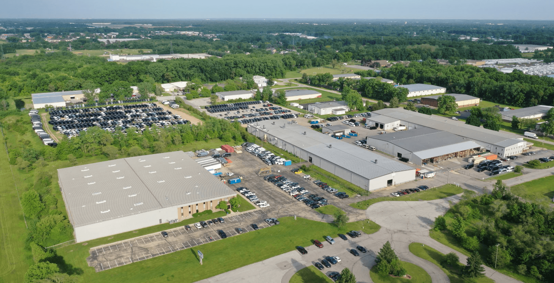 Midwest Automotive Designs manufacturing facility aerial view