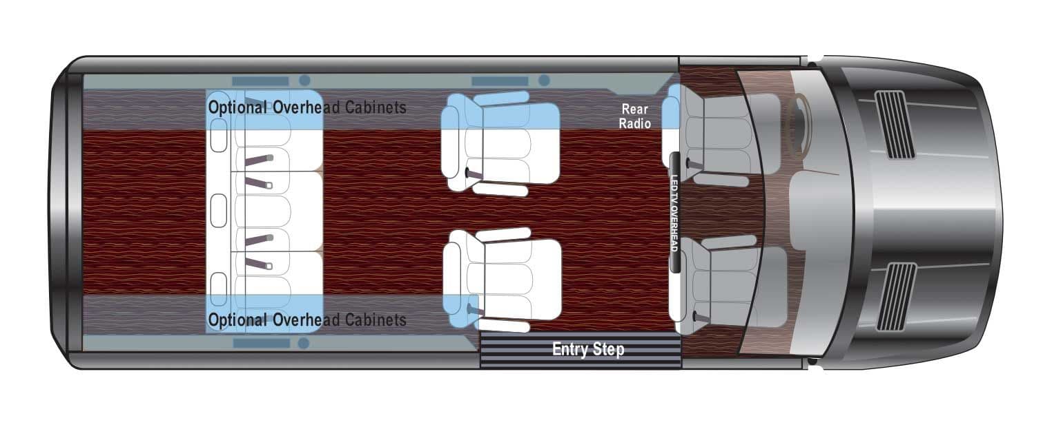 7 Passenger 144 floorplan